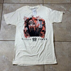 Sleep Token Vessel Skulls & Flowers Boyfriend Fit Juniors MEDIUM T-Shirt NEW